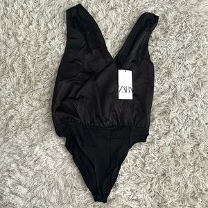 NWT Zara Satin Bodysuit